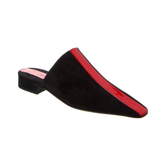 Ferragamo Selestina Suede & Leather Mule Black